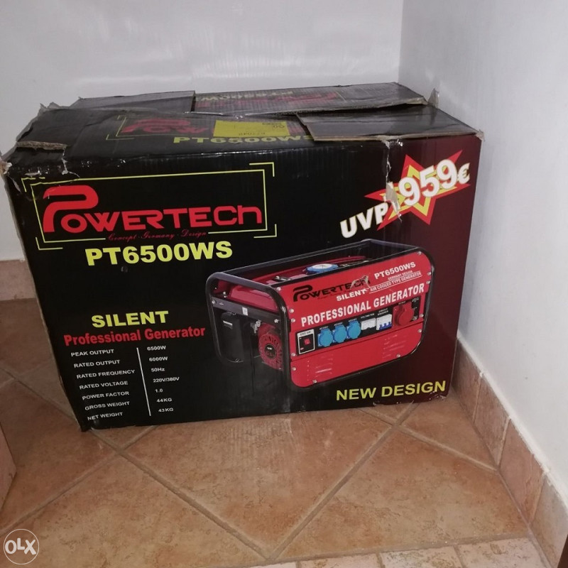 Tihi generator na špagu, benzin 6,5KS - Powertech
