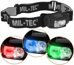 MIL-TEC LED LAMPA ZA GLAVU - 4 BOJE