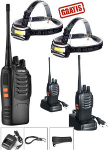 2x BAOFENG RADIO STANICE, GRATIS 2X BATERIJA NAGLAVNA