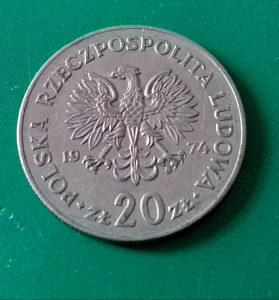 Poljska 20 zlotych 1974.