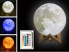 LED lampa stona moon mjesec 3D na dodir i daljinski RGB