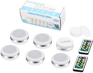 6 komada mini ljepljivih LED lampi s daljinskim