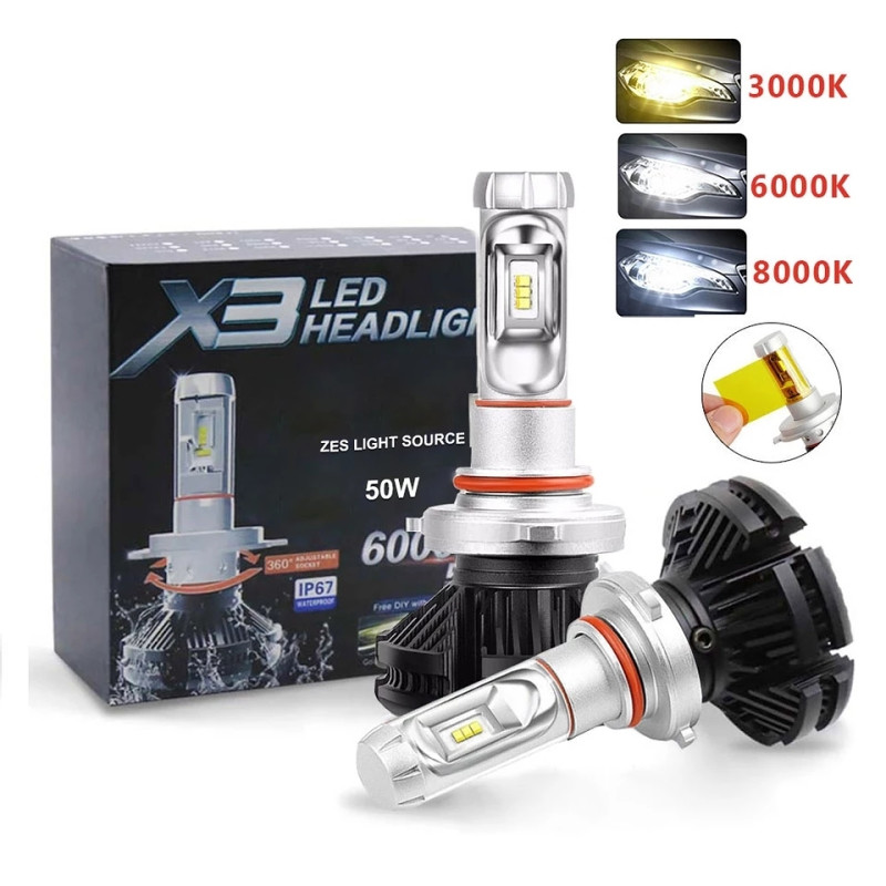 X3 Lumileds ZES Philips H7 6000K CANBUS