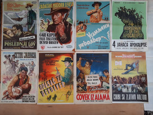 kaubojci 40 komada WESTERN original kino plakat poster