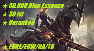 League of Legends smurf 30 level, 50.000 BE
