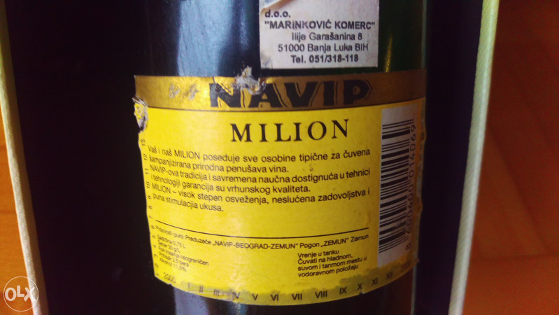 Navip MILION  2006g.Šampanjizirano vino