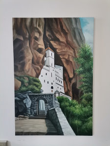 Umjetnicka slika-Manastir Ostrog 120x80cm