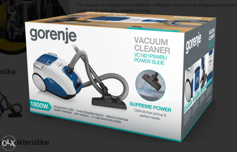 USISIVAC GORENJE VC1821PSWBU BESPLATNA DOSTAVA