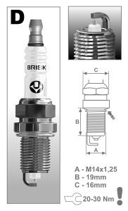 DR14YS 1352 Brisk Silver LPG/CNG svjećica