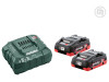 Metabo Set Baterija 18V/2×4,0 Ah LiHD Punjač ASC 55