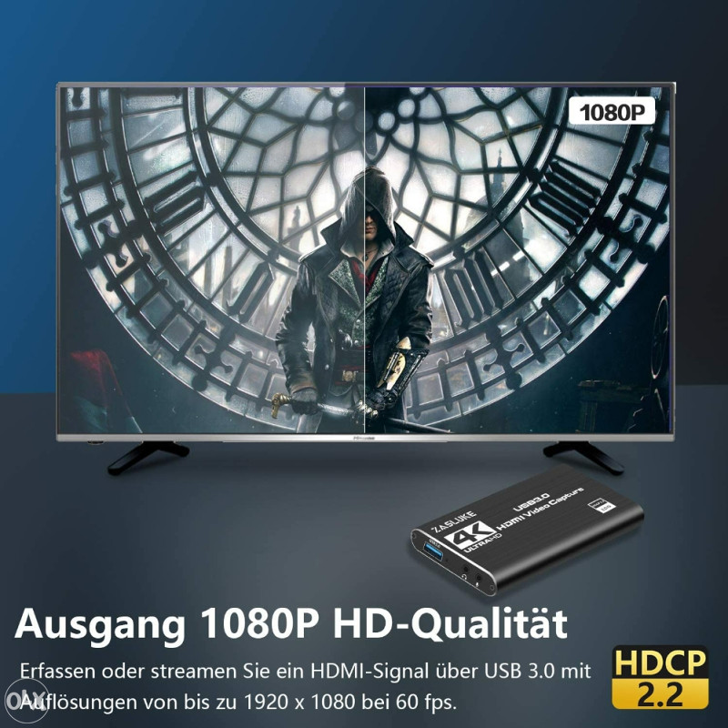 ZasLuke Game Capture Card, 4K USB 3.0 HDMI Capture Card Oprema za