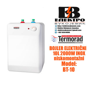 Bojler 10L 2000W Inox niskomontažni Termorad