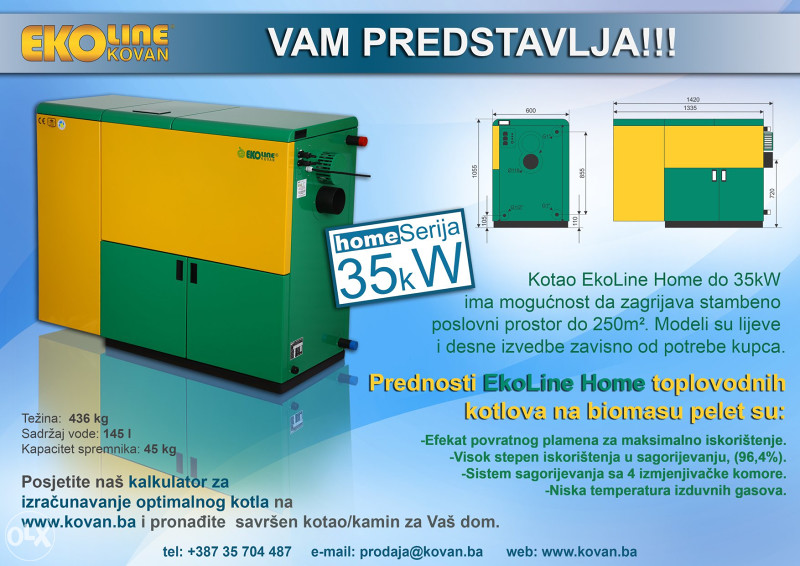 Kotao na pelet EKOLINE Kovan 35 kW