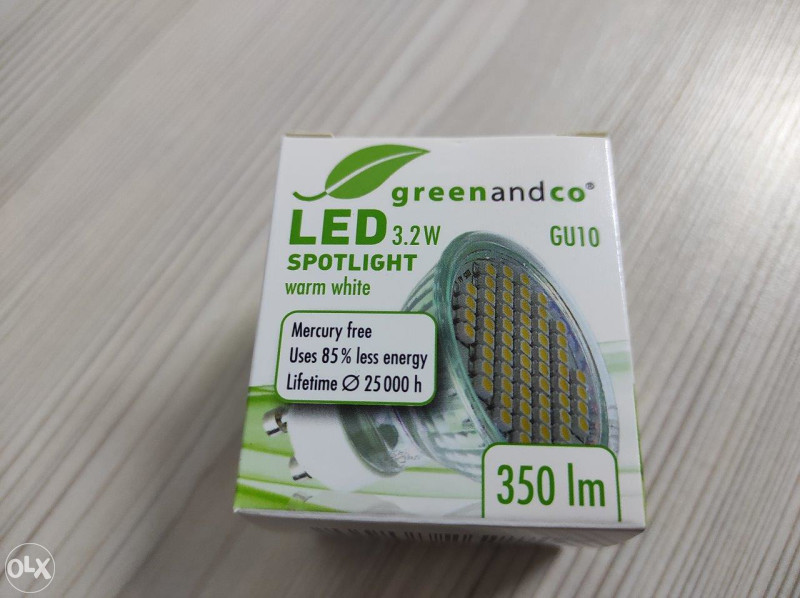 10x GU10 LED Spot 3.2 W/220lm/3000K Warm White