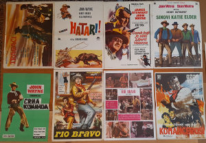 31 komada JOHN WAYNE original kino plakat poster