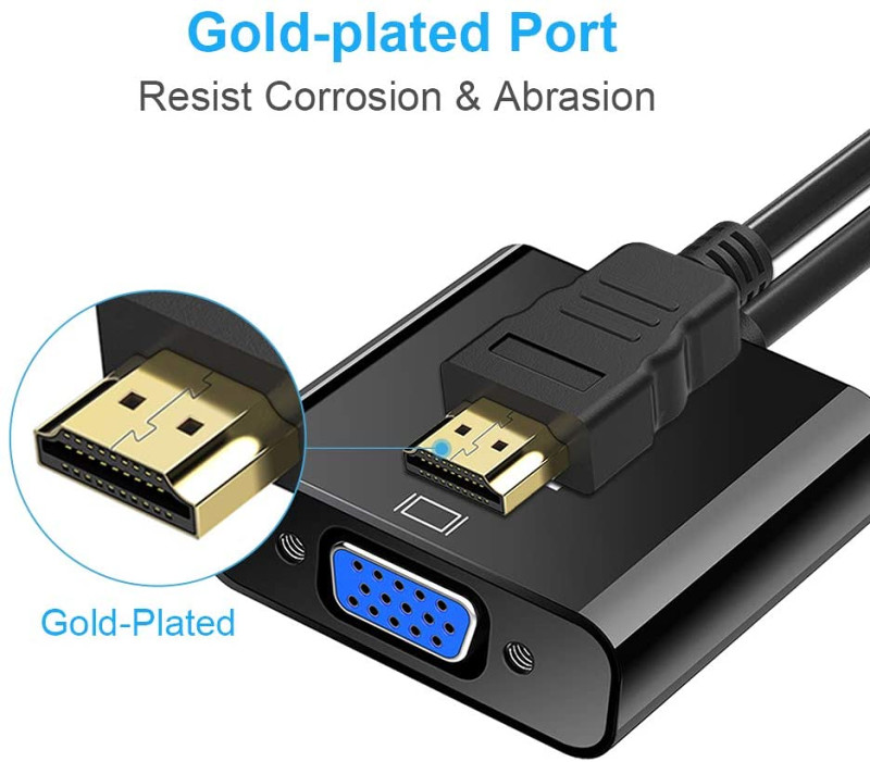 HDMI to VGA Adapter, slika zvuk, audio
