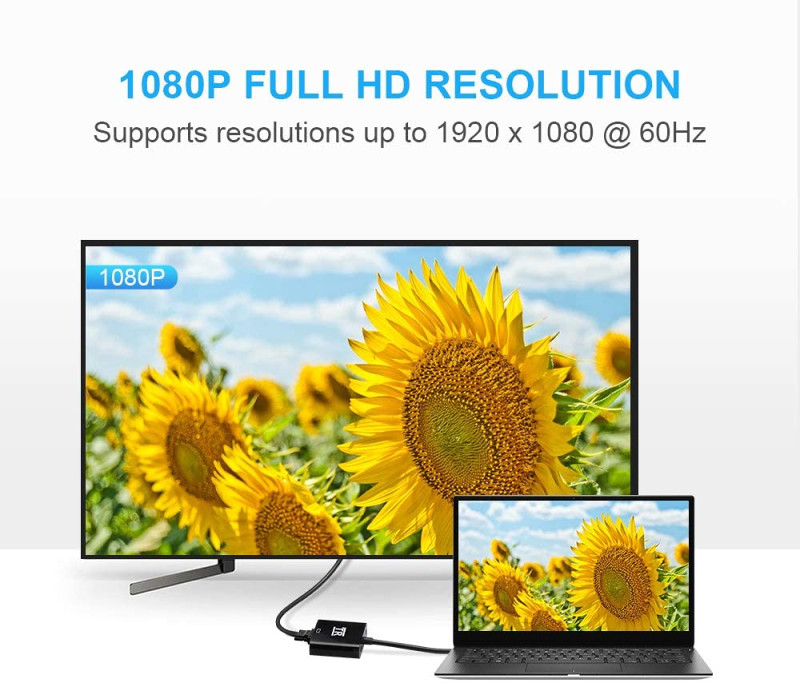 HDMI to VGA Adapter, slika zvuk, audio