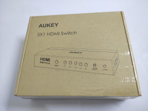 AUKEY 5x1 HDMI Switch, UHD 4k, 1080p, and 3D