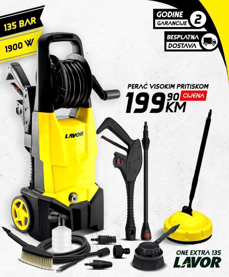 Vap LAVOR visokotlačni perač ONE EXTRA 135 - Za pranje i čišćenje