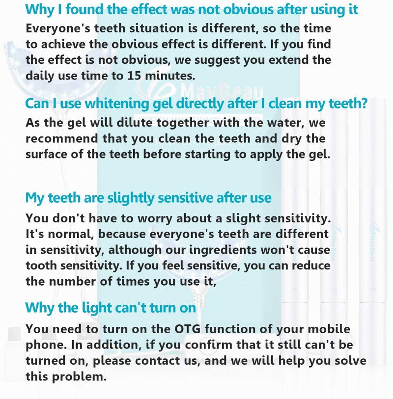 MayBeau Teeth Whitening Kit, set za izbjeljivanje zubi
