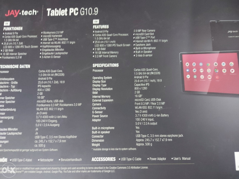 Tablet 2/16GB 10" TABLETI NAVIGACIJA igrice
