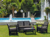 Keter Vrtna garnitura rattan Tarifa set sivi 233195