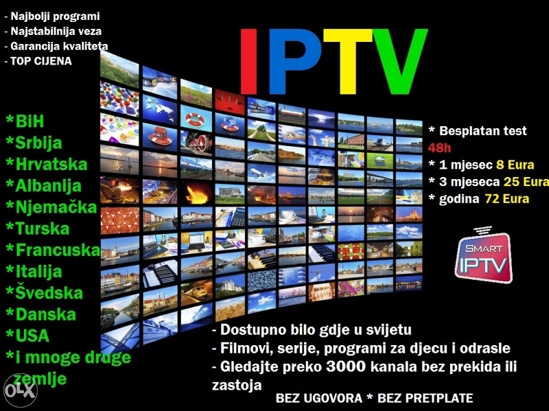 EX YU - BALKAN - EU - IPTV - 3000 stabilnih kanala