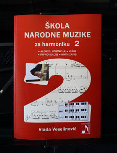 Knjiga "Škola narodne muzike za harmoniku 2"