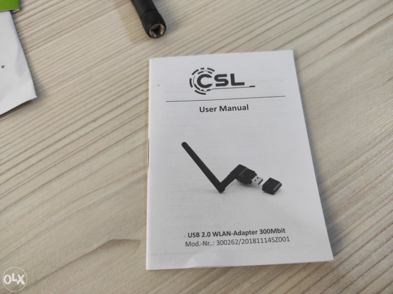 CSL–300 Mbit/s Wireless LAN USB 2.0 Stick with Antenna