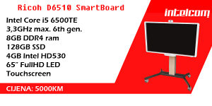 Ricoh D6510 SmartBoard Touchscreen Core i5 6th gen.