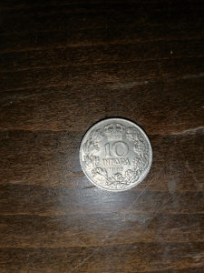 Dinar kovanica, 10 dinara iz Kraljevine Jugoslavije 193