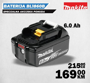 Baterija BL1860B 6.0 Ah 18V Makita *** AKCIJSKA CIJENA