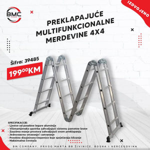 Merdevine preklapajuce visenamjenske 4x4 488cm