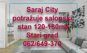 SALONSKI STAN 120-180m2 STARI GRAD