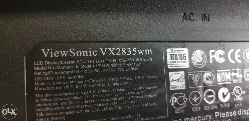 ViewSonic VX2835 / 28" / 1920x1200 / HDMi VGA /