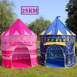 Dječiji šator u obliku dvorca plavi i rozi