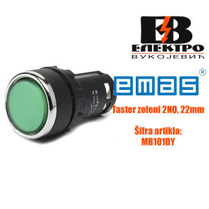 Taster zeleni 2NO, 22mm, tip MB101DY EMAS