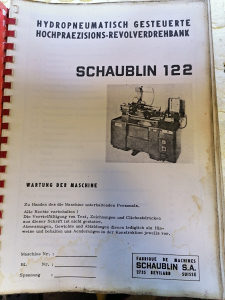 Schaublin 122 upustvo