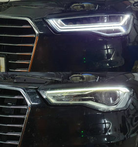 Audi a6 2015-2017 farovi sa obicnih na full led LED