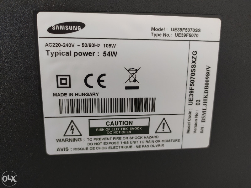 TV SAMSUNG UE39F5070