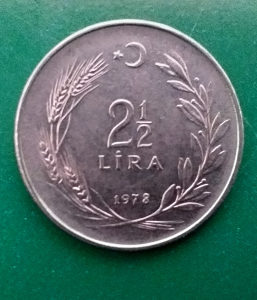 Turska 2 1/2 lire 1978.