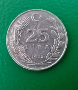 Turska 25 lira 1985.