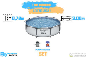 Bazen BestWay 3.05x76cm Steel Pro MAX