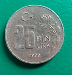 Turska 25.000 lira 1999.