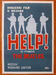 HELP! U POMOC  THE BEATLES original kino plakat poster