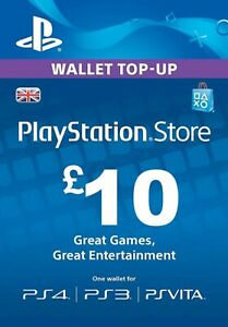 Playstation PS4 PS WALLET PSN STORE Gift Card Key GBP