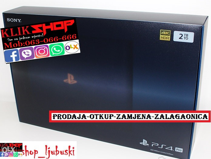 500 Million Sony Playstation Pro Akcija Sony Playstation Pro 1tb
