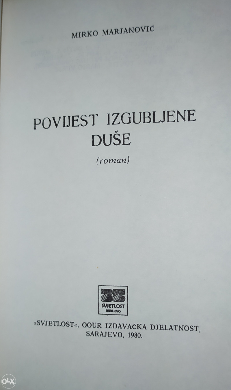 POVIJEST IZGUBLJENE DUŠE - MIRKO MARJANOVIĆ - Beletristika 