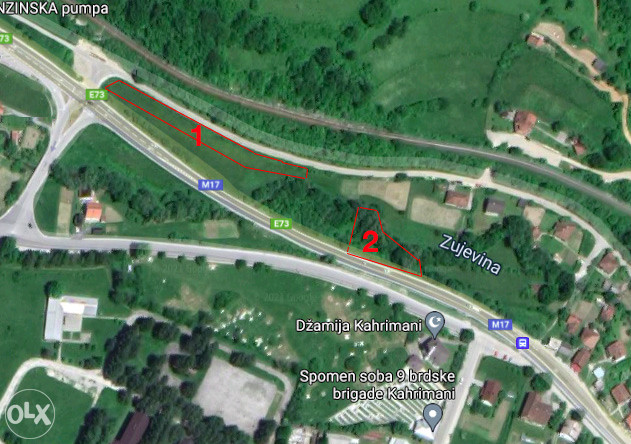 Zemljište Pazarić, 1430 m2 i 654 m2