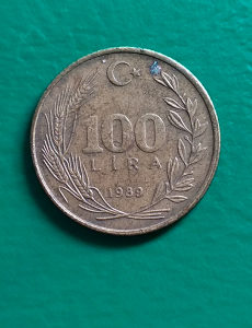 Turska 100 lira 1989.
